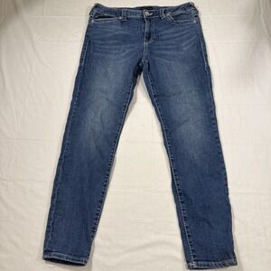 True Religion Jennie Curvy Super Skinny Jeans Women 32 Blue Denim Mid Rise